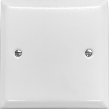 spectrum white single blank plate front fc0825