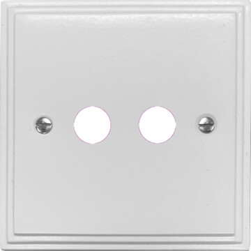 victorian white toggle grid plate (2 gang) front fc0825