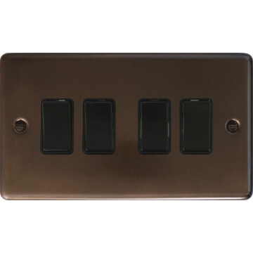 contour medium bronze light switch (4 gang) front fc0825