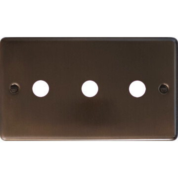 contour medium bronze toggle grid plate (3 gang) front fc0825