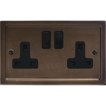 victorian medium bronze double socket front fc0825