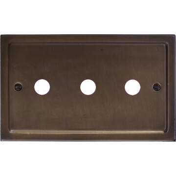 victorian medium bronze toggle grid plate (3 gang) front fc0825