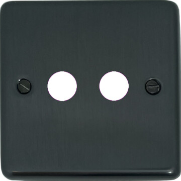 contour black bronze toggle grid plate (2 gang) front fc0825