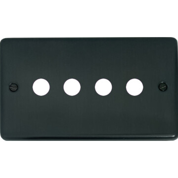 contour black bronze toggle grid plate (4 gang) front fc0825