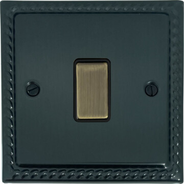 georgian black bronze intermediate switch (antique brass switch) front fc0825