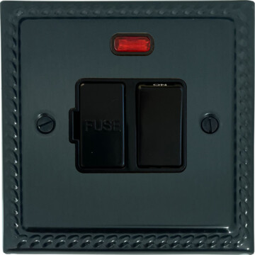 georgian black bronze switched fused spur with neon (black switches) front fc0825