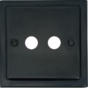 trimline black bronze toggle grid plate (2 gang) front fc0825