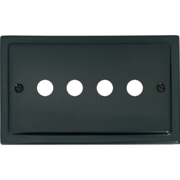 trimline black bronze toggle grid plate (4 gang) front fc0825