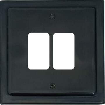 trimline black bronze grid plate (2 gang) front fc0825