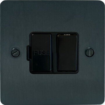 flat black bronze switched fused spur (black switch) front fc0825