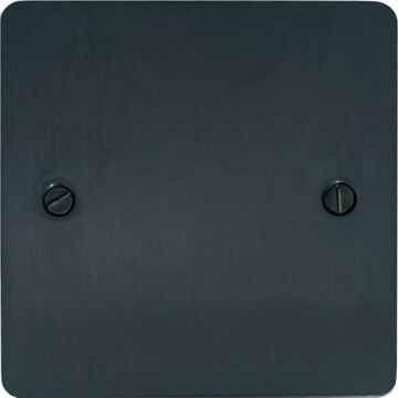 flat black bronze single blank plate front fc0825