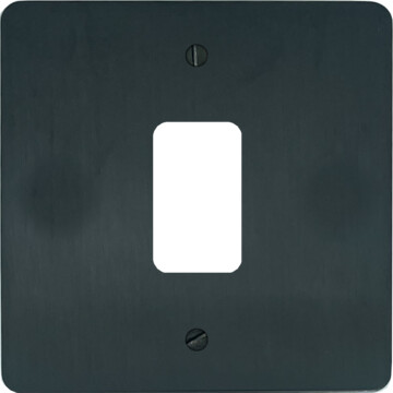 flat black bronze grid plate (1 gang)-417848 front fc0825