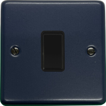 contour blue light switch (1 gang/black switch) front fc0825