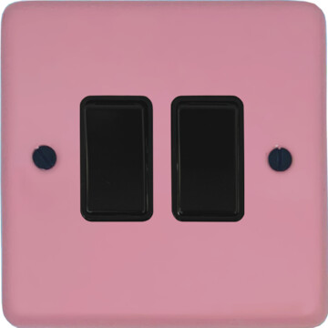 contour gloss pink light switch (2 gang/black switches) front fc0825