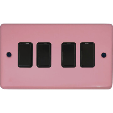 contour gloss pink light switch (4 gang/black switches) front fc0825