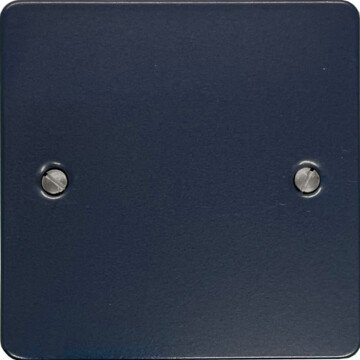 flat blue single blank plate front fc0825