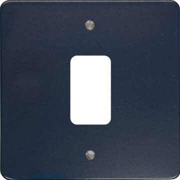 flat blue grid plate (1 gang) front fc0825