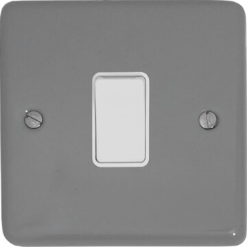 contour light grey light switch (1 gang/white plastic switch) front fc0825
