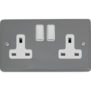 contour light grey double socket (white plastic switches) front fc0825