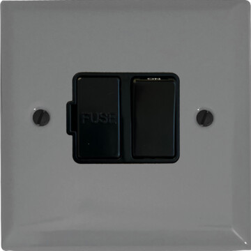 spectrum light grey switched fused spur (black switch) front fc0825