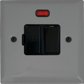 spectrum light grey switched fused spur with neon (black switch) front fc0825
