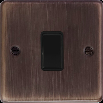 Contour Antique Copper Intermediate Switch (1 Gang/Black Switch)
