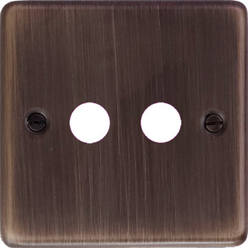 contour antique copper toggle grid plate (2 gang) front fc10825
