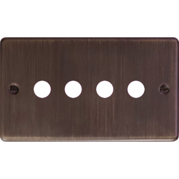 contour antique copper toggle grid plate (4 gang) front fc10825