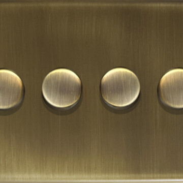 Antique Brass Dimmer (4 Gang)