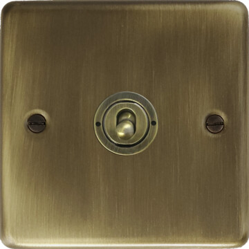 antique brass intermediate toggle switch (1 gang) front fc20825
