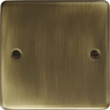 antique brass single blank plate front fc20825