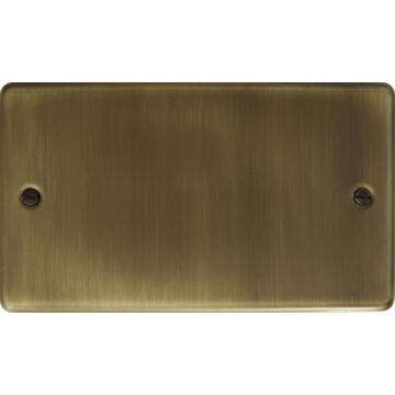 antique brass double blank plate front fc20825