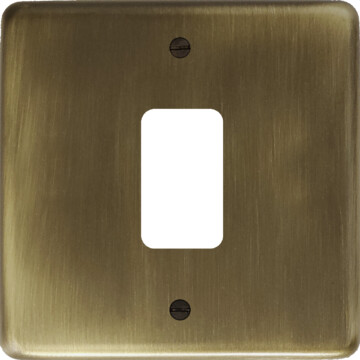 contour antique brass grid plate (1 gang) front fc20825