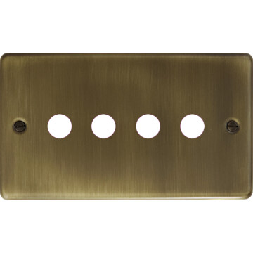 contour antique brass toggle grid plate (4 gang) front fc20825