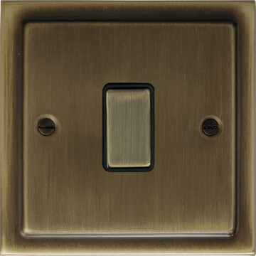 victorian antique brass switch (1 gang) front fc20825