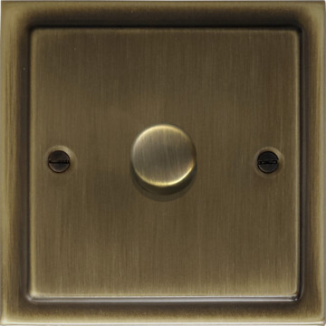 victorian antique brass led dimmer (1 gang) front fc20825