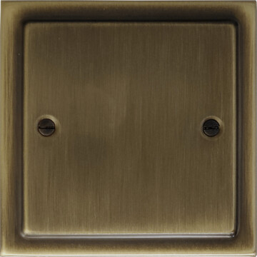 victorian antique brass single blank plate front fc20825