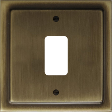 victorian antique brass grid plate (1 gang) front fc20825