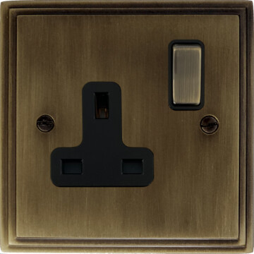 cast antique brass single socket front fc20825