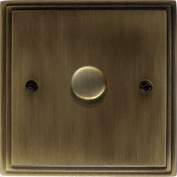 cast antique brass led dimmer (1 gang) front fc20825