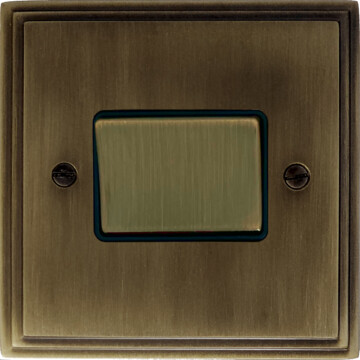 cast antique brass fan isolator switch front fc20825