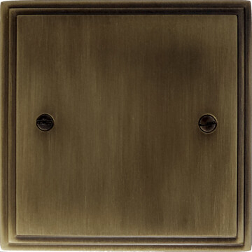 cast antique brass single blank plate front fc20825