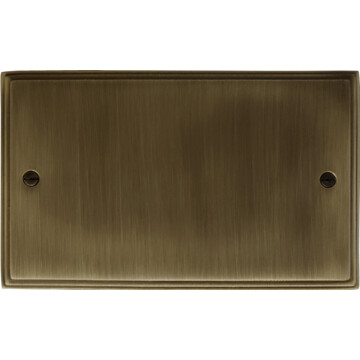 cast antique brass double blank plate front fc20825
