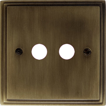 cast antique brass toggle grid plate (2 gang) front fc20825