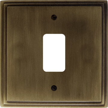 cast antique brass grid switch (1 gang) front fc20825