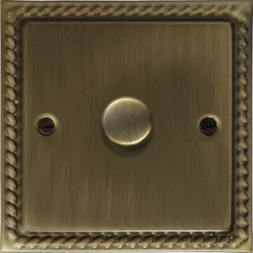 georgian antique brass led dimmer (1 gang) front fc20825