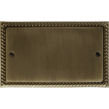 georgian antique brass blank plate (double plate) front fc20825