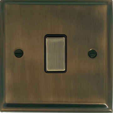 deco antique brass light switch (1 gang/brass switch) front fc20825