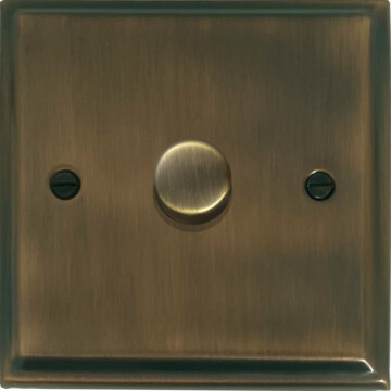 deco antique brass led dimmer (1 gang) front fc20825