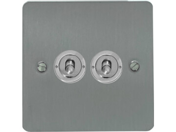 Brushed Steel Toggle Light Switches